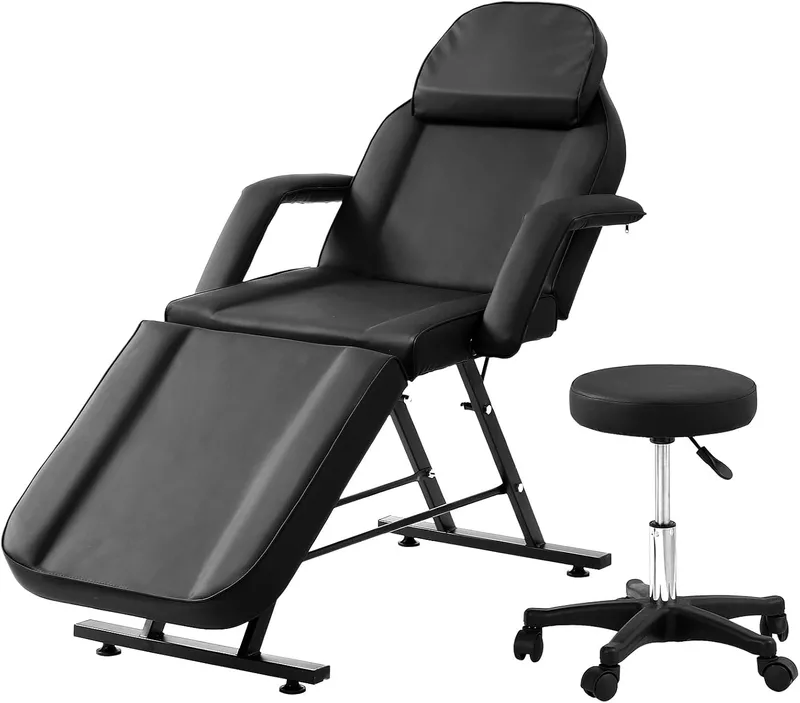 manual derma chair black