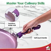 Wonderchef Royal Velvet Non-stick 28cm Dosa Tawa 3 mm thick 1.8 litres Virgin Aluminium