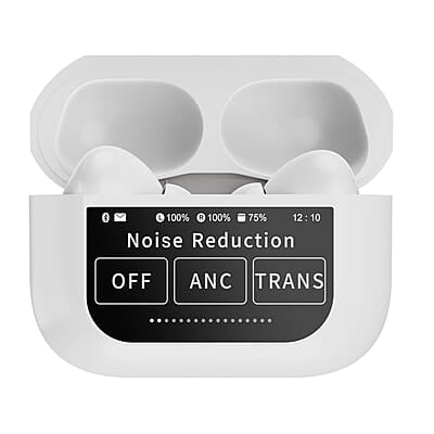 Air Pods Pro TWS Headset with Touch Display Airpods Pro TWS ANC Working / Wallpaper Change / Time Display / Charging Display ANC / ENC