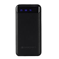 ZEBRONICS MB10000S4 Power Bank, 10000 mAh, 12W, Dual USB Output, Type C & Micro USB Input, Built in Protections, Percentage LED Display, Included USB to Type C Cable