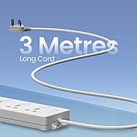 Portronics Power Plate 19 – 4 Sockets, 5 Switches, 2000W, Surge Protection, Compact Design, Ideal for Home/Office, Overload Protection, Durable Build, Easy to Use, Perfect for Multiple Devices.