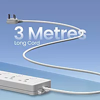 Portronics Power Plate 19 – 4 Sockets, 5 Switches, 2000W, Surge Protection, Compact Design, Ideal for Home/Office, Overload Protection, Durable Build, Easy to Use, Perfect for Multiple Devices.