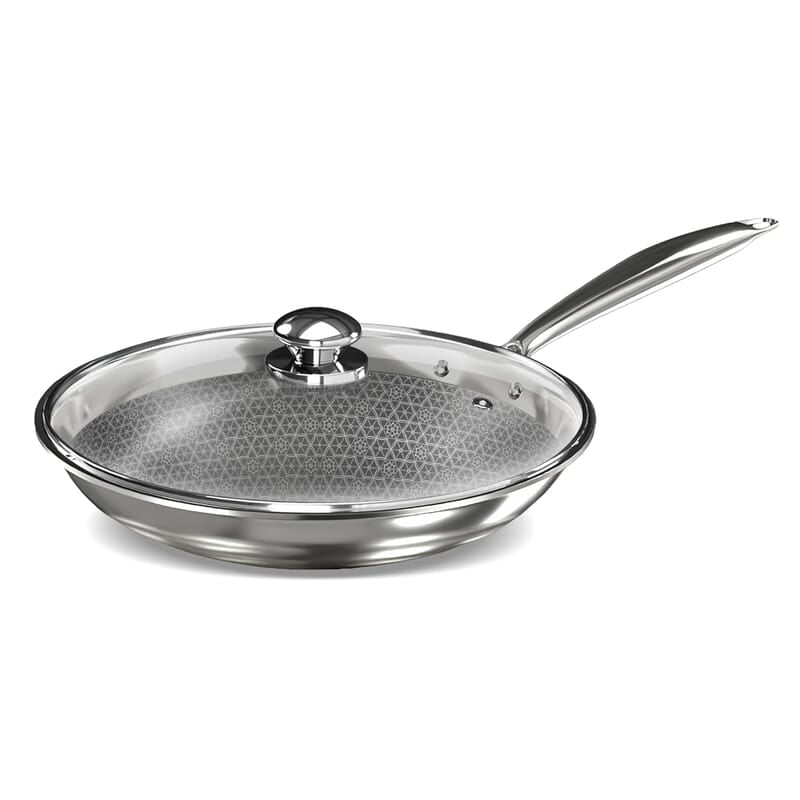 ‎Preethi Diva Collection Triply Stainless Steel Fry Pan with API Technology, 26 cm, Gas & Induction
