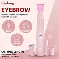 Lifelong Trimmer for Women 4 in 1 Women Trimmer, 60 Minutes Runtime, Rechargeable Women Trimmer Pink