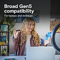 Crucial P510 1TB NVMe SSD – M.2 2280 | PCIe Gen5 | Up to 11000MB/s Read