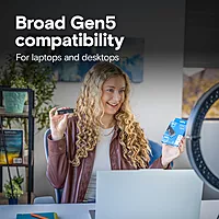 Crucial P510 1TB NVMe SSD – M.2 2280 | PCIe Gen5 | Up to 11000MB/s Read