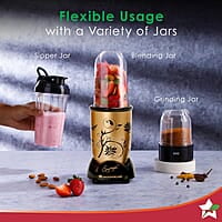 Wonderchef Nutri-blend Mixer Grinder Blender Champagne 500W 22000 RPM 3 Unbreakable Jars