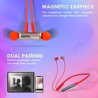 ZEBRONICS Zeb-Evolve BTv5.0, Voice Assistant, Rapid Charge, Dual Pairing, Call Function, Magnetic Earpiece Bluetooth Wireless in Ear Earphones with Mic
