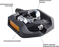 PEDAL PD-T421, SPD PEDAL, W/REFLECTOR, W/CLEAT(SM-SH56), IND.PACK