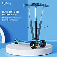 Lifelong Scooter for Kids 3+ Years - Foldable Kids Scooter with LED Wheels & Adjustable Height - Kick Scooter Capacity 50kg