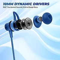 Lapcare Wooband 102 LBN‑111 Wireless Neckband Earphones | Bluetooth 5.3, 10 mm Driver, 20 h Playback, USB‑C Fast Charge, IPX5 Water-Resistant, Magnetized Buds & Low Latency Mic