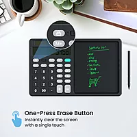 Portronics RuffPad CALC 2 LCD Writing Tablet (POR 2371) – 14.4cm Re-Writable Pad with Calculator