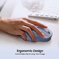 Portronics Toad 7 Wireless Mouse – 3200 DPI, Grey. Ergonomic design, smooth tracking, and long battery life. Perfect for home or office use. Connects via USB receiver for hassle-free operation.