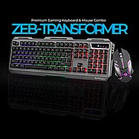 Zebronics Transformer 1 Keyboard & Mouse combo offers a sleek design, responsive keys, and ergonomic mouse. Perfect for gaming and office use, it ensures comfort and efficiency in every task.