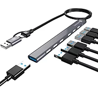 Portronics Mport 7 Hub is a versatile 7-in-2 USB & Type-C adapter, offering multiple ports for seamless connectivity. Perfect for laptops and devices needing extra USB and HDMI connections.