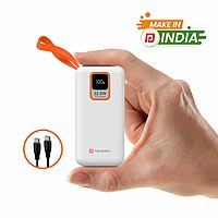 Portronics Ampbox 10K Power Bank 10000mAh – 22.5W Fast Charging | Type-C PD | White