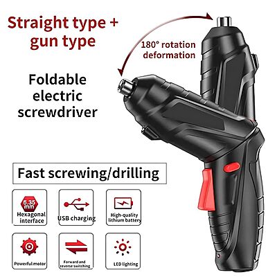 Electric Screwdriver Cordless Screwdriver Set Automatic Rechargeable Portable Maximum Torsion Power Screwdriver