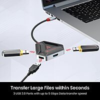 Portronics Mport 6C – A versatile 6-in-1 USB-C Hub featuring HDMI, USB 3.0, and more. Perfect for expanding connectivity options for laptops and devices, enhancing productivity on the go.