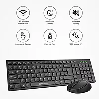 Portronics Key 7 Wireless Keyboard & Mouse Combo – Numeric Pad | Chicklet Keys | Black