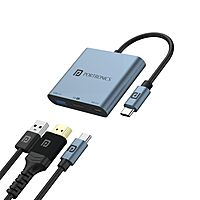 Portronics C-Konnect Plus is a versatile 3-in-1 USB-C HDMI adapter that supports 4K video output, USB 3.0 data transfer, and charging. Perfect for connecting devices to displays seamlessly.