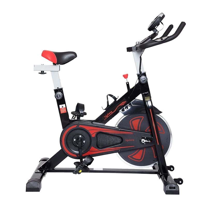 Lifelong LLF89 Fit Pro Spin Fitness Bike with 8Kg Flywheel, Adjustable Resistance, LCD Monitor and Heart Rate Sensor