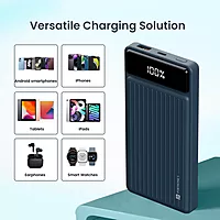 Portronics Luxcell B 10000mAh Power Bank POR-2088 – 22.5W Fast Charging | Blue