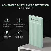 Portronics Luxcell B 10K 10000 mAh 22.5W Fast Charging Power Bank, Ultra Slim Power Bank with Mach USB-A Output, Type C PD Output