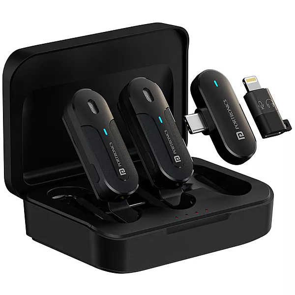 Portronics Vlogmate 2 Dual Mic, ideal for content creators! Enjoy high-quality audio for vlogs, podcasts, and interviews!