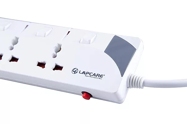 Lapcare LS‑603 Extension Socket (6 Universal Outlets, 5 m Cable, Overload Protection, LED Indicators, Safe & Reliable Power Distribution, 1 Year Warranty)