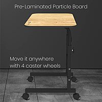 Portronics My Buddy D Adjustable Movable Table – Multipurpose | For Computer & Laptop | Brown