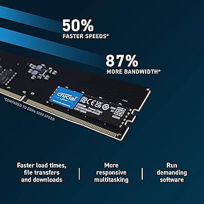 OpenBox Crucial RAM 16GB Desktop Memory CT16G48C40U5 Black OpenBox Crucial RAM 16GB Desktop Memory CT16G48C40U5 Black