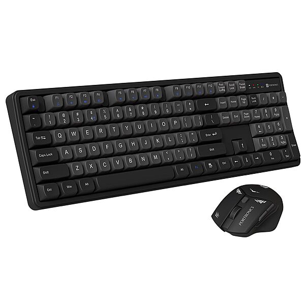 Portronics Key 9 Wireless Keyboard & Mouse Combo – Numeric Pad | Black | 1 Year Warranty