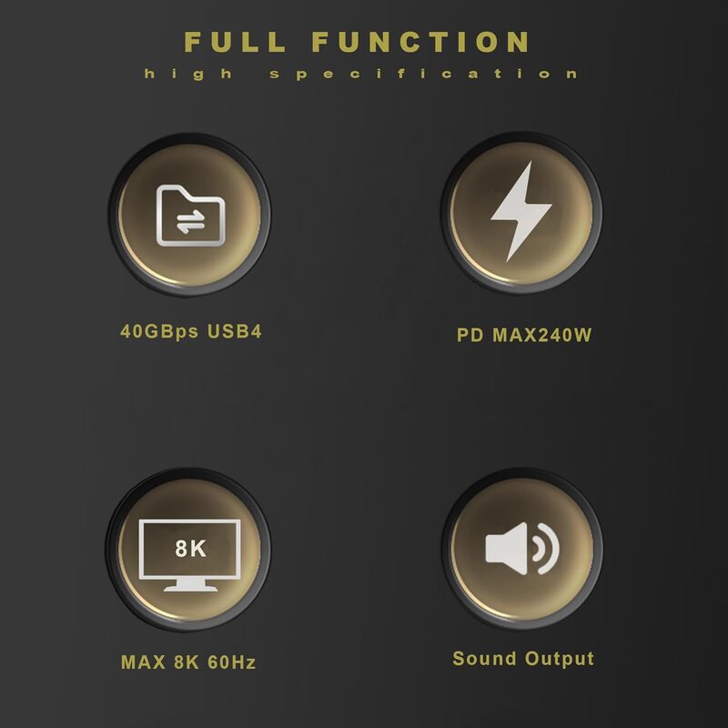 UPORT USB4 Type-C Cable 1.5M – 40Gbps, 240W, 8K, supports high-speed data transfer, power delivery, and stunning video output for seamless connectivity and performance across devices.