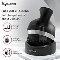 Lifelong LLM225 Rechargeable Head, Scalp Full Body Pain Relief Massager, Electric Head Kneading Massager,4 Speed Modes