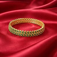 Women Green Stone Bangles