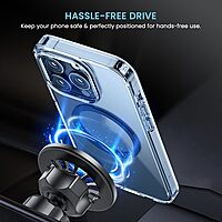 Portronics Mogun 2 – Magnetic Car Mobile Holder, 360° rotation for optimal viewing, strong magnetic grip, easy installation, compatible with all smartphones, perfect for hands-free navigation.