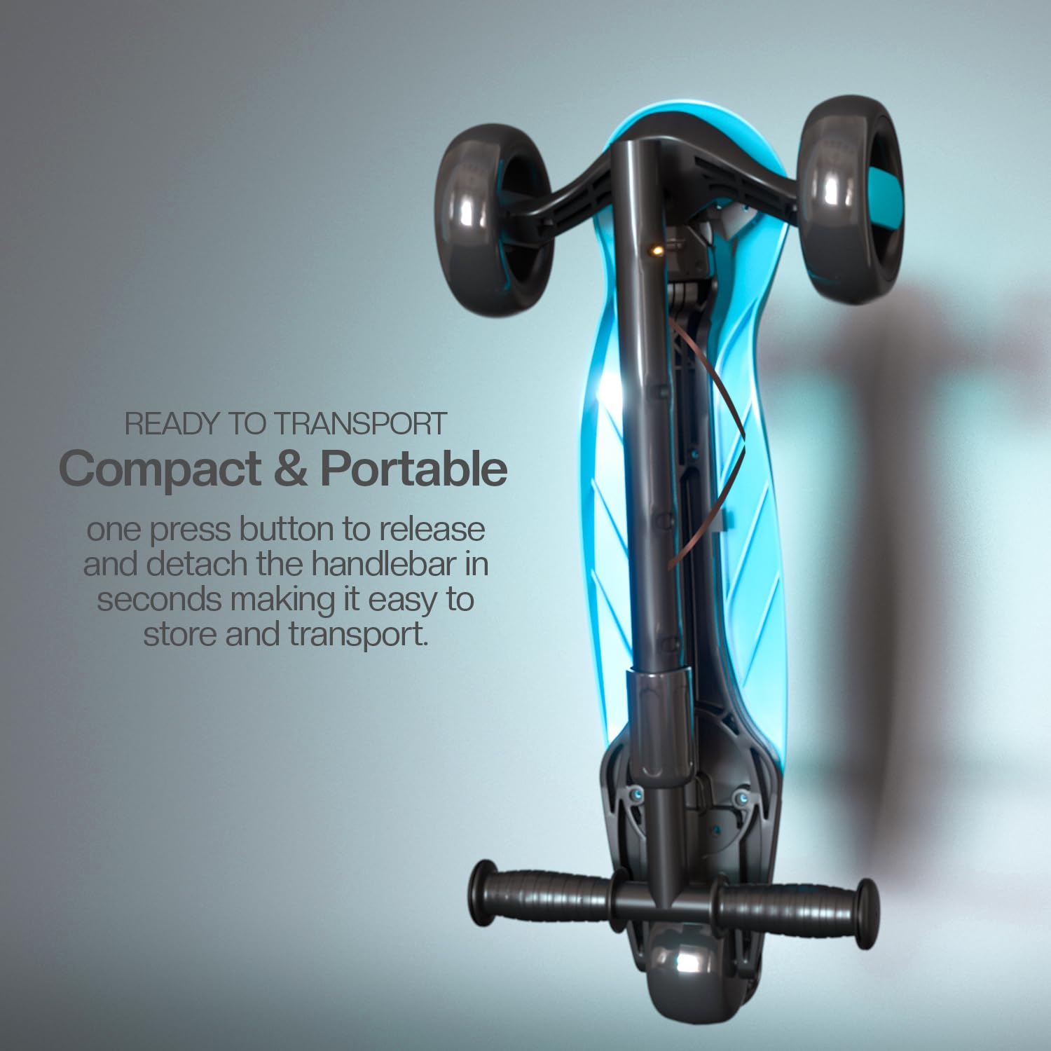 Baybee Alpha Glide Kick Scooter for Kids - Light Blue Baybee Alpha Glide Kick Scooter for Kids - Light Blue