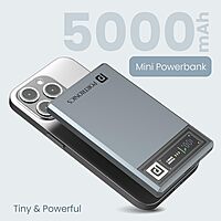 Portronics Magclick 5K is a 5000mAh magnetic wireless charger designed for convenience. It offers fast charging, portability, and a sleek design, making it perfect for on-the-go power needs.