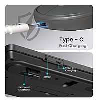 Portronics Key11 Grey Combo | Bluetooth 5.3, USB Connectivity, Type-C Charging | Sleek Design, Ergonomic Keys, Long Battery Life | Perfect for Home and Office Use | Reliable Performance.