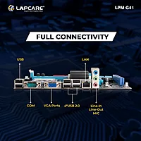 Lapcare LPM G41-D3 motherboard supports Intel LGA 775 CPUs and DDR3 RAM. A reliable choice for upgrading older desktops with stable performance.