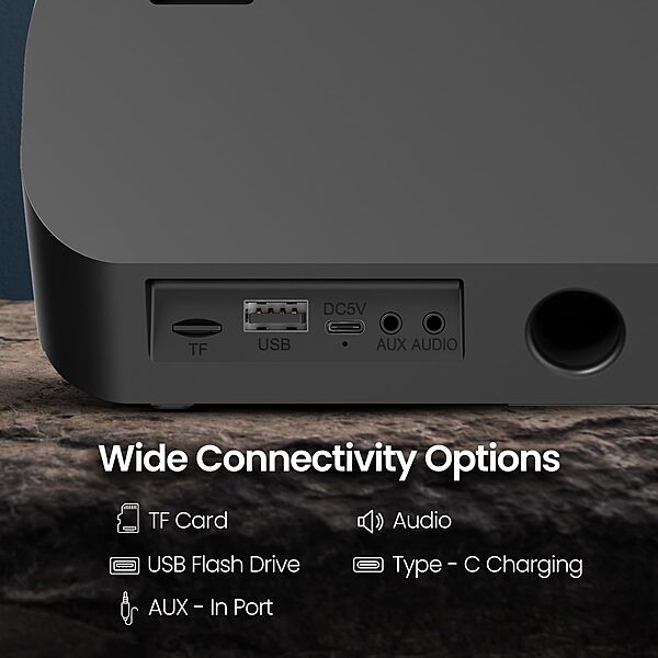 Portronics MicroBlast POR 2393 Bluetooth Speaker – 60W | 2.1 Channel | RGB | Black