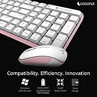Coconut Desire 2.0 Compact Wireless Keyboard & Mouse (For PC & Laptop, 1 Year Warranty)