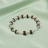 Silver Capped Rudraksha Bracelet