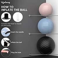 Lifelong Gym Ball for Exercise-Anti Burst Exercise Ball- Fitness Yoga Ball,,Pregnancy & Labor Ball