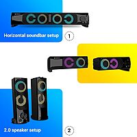 Zebronics Zeb-Wonderbar 10 – 2.0 RGB USB Speaker with Rich Sound, Stunning RGB Lights & Stylish Design