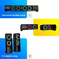 Zebronics Zeb-Wonderbar 10 – 2.0 RGB USB Speaker with Rich Sound, Stunning RGB Lights & Stylish Design