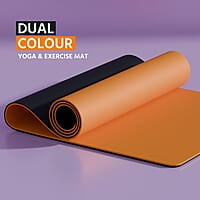 Lifelong Dual Color TPE Material Yoga Mat for Women & Men 6mm Anti-Slip Yoga Mat for Gym Workout Exercise Mat