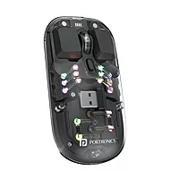 Portronics Toad 5 Mouse – Sleek, Transparent Design, Dual Wireless Connectivity, Ergonomic Shape, Long Battery Life, Ideal for Home & Office Use, Smooth Tracking, Compatible with Multiple Devices.
