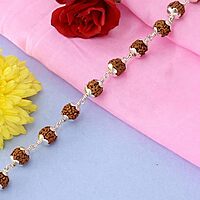 Silver Capped Rudraksha Bracelet