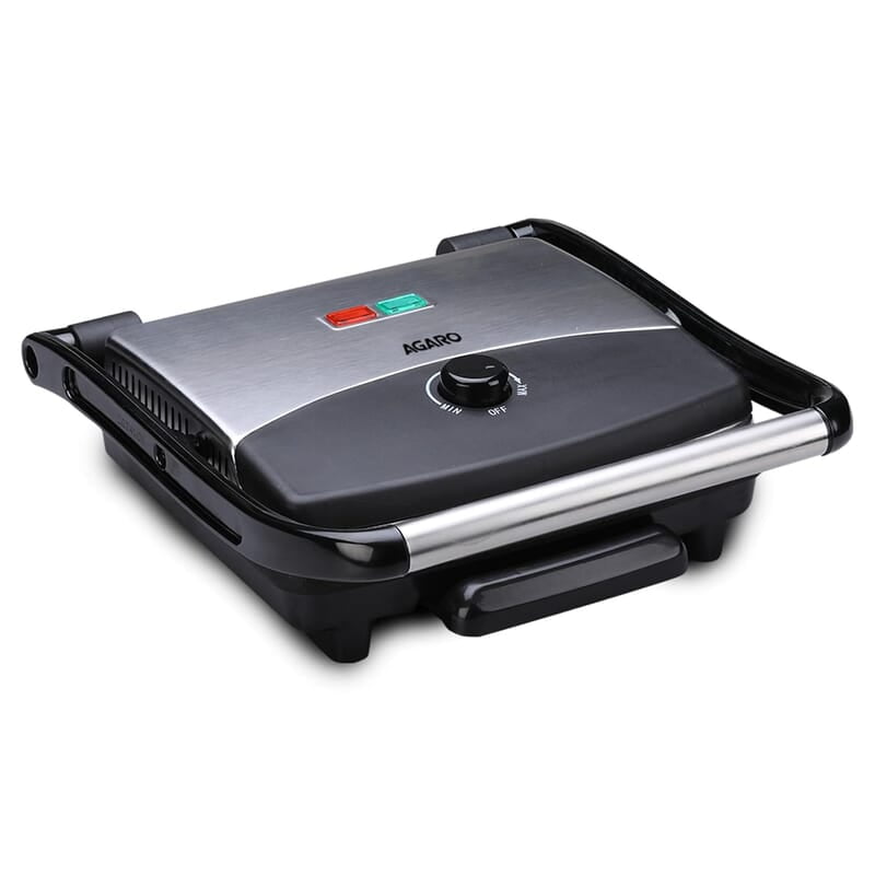 AGARO Elegant 1500-Watt Sandwich Maker with Non-Stick Grill Plates